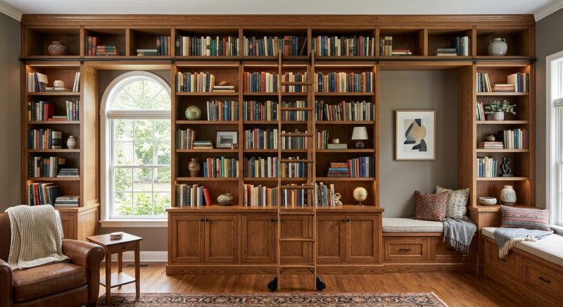 Custom Bookcase Installation in Winston Salem, NC